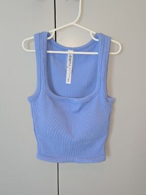 Altar'd State Ribbed Scoop Tank in Light Lavender